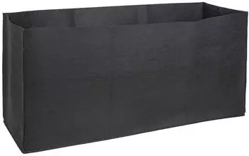 Herstera Garden Filztasche Pflanzk&uuml;beleinsatz rechteckig schwarz 80x25x25cm