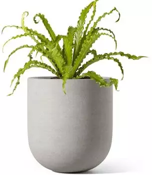 LuxusKollektion Blumentopf Keramik, grau, 15cm, mit Ablaufloch