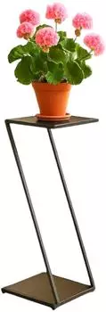 DanDiBo Blumenst&auml;nder Z-Form, Metall, schwarz, 80cm (96706)
