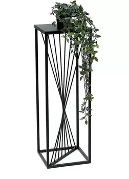 DanDiBo Blumenhocker Metall eckig schwarz 70cm (96457)