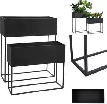 Gerster TINO Blumenst&auml;nder Loft, Metall, 2er-Set