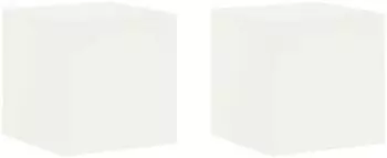 vidaXL Blumenst&auml;nder 2er-Set wei&szlig; 40x40x40cm Stahl