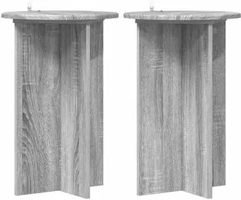 vidaXL Pflanzenst&auml;nder 2er-Set Sonoma-Grau &Oslash;40x60cm Holzwerkstoff