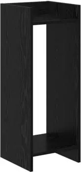 vidaXL Pflanzenst&auml;nder schwarz Eichen-Optik 2 Ablagen 30x30x80cm