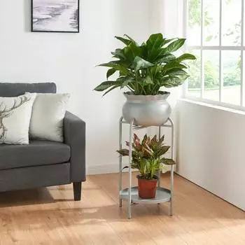 en.casa Altena Blumenst&auml;nder Metall grau, 60x27x27cm (84315643)