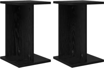 vidaXL Pflanzenst&auml;nder 2er-Set schwarz Eichen-Optik 25x25,5x40,5cm (899677)