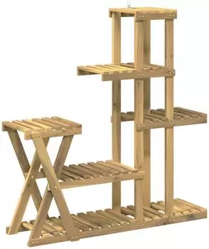 vidaXL Pflanzenst&auml;nder wei&szlig;, 95x25x101,5cm, Akazien-Massivholz (903105)