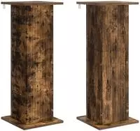 vidaXL Pflanzenst&auml;nder 2 stk. Ger&auml;ucherte Eiche 30,5 x 30 x 80,5 cm