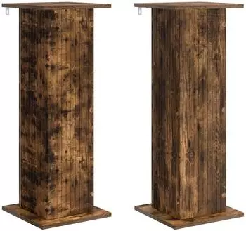 vidaXL Pflanzenst&auml;nder 2er-Set ger&auml;ucherte Eiche 30,5x30x80,5cm (899773)