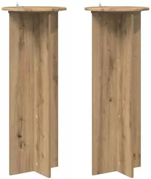 vidaXL Pflanzenst&auml;nder Holzwerkstoff Artisan-Eiche &Oslash;40x100cm (2 Stk.)