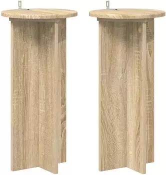 vidaXL Pflanzenst&auml;nder Sonoma-Eiche 29,5x29,5x60cm, 2 Stk. (899719)