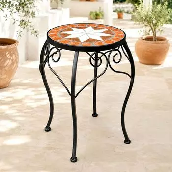 DanDiBo Merano Blumenhocker rund, schwarz, Metall, 37cm (1201437)