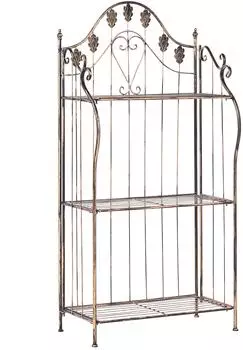 Beliani Visano Pflanzenregal Metall, schwarz (681072)