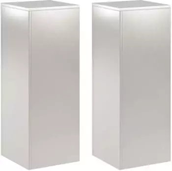 vidaXL Blumenst&auml;nder 2er-Set, Stahl, silber, 30x30x80cm