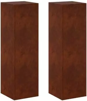 vidaXL Blumenst&auml;nder 2er-Set Rostoptik Stahl 30x30x100cm