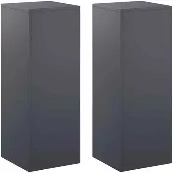 vidaXL Pflanzenst&auml;nder 2er-Set anthrazit 30x30x80cm