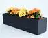 Eleganteinrichten Pflanzkübel Fiberglas rechteckig 100x25x25cm schwarz matt