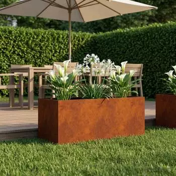 vidaXL Garten-Pflanzgef&auml;&szlig; Rostoptik 80x40x40cm Wetterfeststahl (8005244)