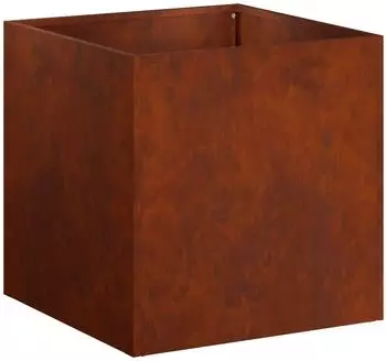 vidaXL Garten-Pflanzgef&auml;&szlig; Rostoptik 35x35x35cm Wetterfeststahl