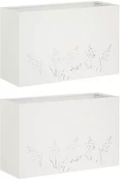 vidaXL Garten-Pflanzgef&auml;&szlig; 2er-Set wei&szlig; 80x20x49cm