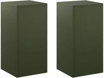 vidaXL Pflanzenst&auml;nder 2er-Set, Stahl, olivgr&uuml;n, 30x30x60cm