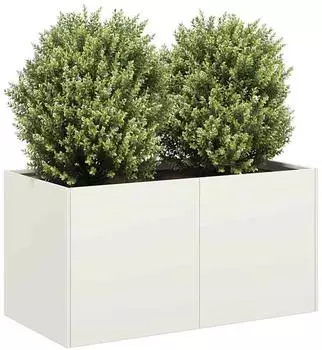 vidaXL Pflanzk&uuml;bel wei&szlig; 80x40x40cm Kaltgewalzter Stahl (860669)