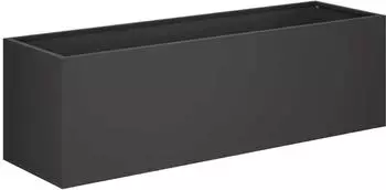 vidaXL Garten-Pflanzgef&auml;&szlig; schwarz 80x30x30cm kaltgewalzter Stahl (8005204)