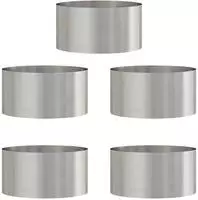 vidaXL Pflanzenring 5 Stk. Silber 40 x 40 x 20 cm Edelstahl