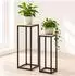 DanDiBo Blumenständer eckig, schwarz, 2er-Set 60cm/70cm (96705)