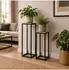 DanDiBo Blumenständer eckig, schwarz, 2er-Set 60cm/70cm (96705)