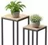 DanDiBo Blumenständer eckig, schwarz, 2er-Set 60cm/70cm (96705)