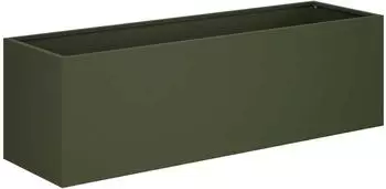vidaXL Garten-Pflanzgef&auml;&szlig; 80x30x30cm kaltgewalzter Stahl, olivgr&uuml;n