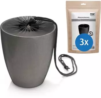 Reer Pflanzenschutz-Netz f&uuml;r Blument&ouml;pfe bis 30cm, 3er Set (83071)