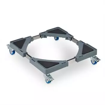 Relaxdays Pflanzenroller ausziehbar, 4 R&auml;der, Kunststoff/Metall