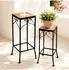 DanDiBo Blumenhocker Merano Mosaik eckig 2er Set, schwarz, Metall (120124654)