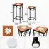 DanDiBo Blumenhocker Merano Mosaik eckig 2er Set, schwarz, Metall (120124654)