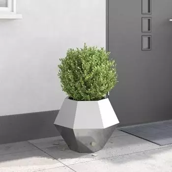vidaXL Pflanzk&uuml;bel silber, verzinkter Stahl, 50x50x40cm (884062)