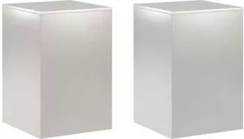 vidaXL Blumenst&auml;nder 2er-Set, Stahl, silber, 40x40x60cm