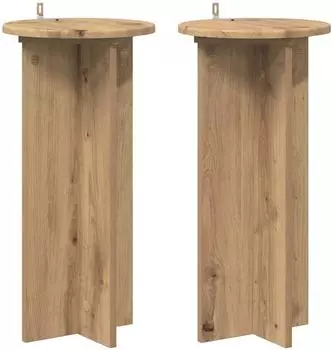 vidaXL Pflanzenst&auml;nder 2er-Set Artisan-Eiche 29,5x29,5x60cm (899725)