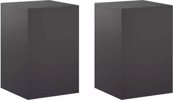 vidaXL Pflanzenst&auml;nder 2er-Set, Stahl, schwarz, 40x40x60cm