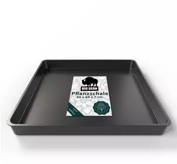 BigDean Pflanzschale 60x60x7cm, schwarz, Kunststoff (1000707)