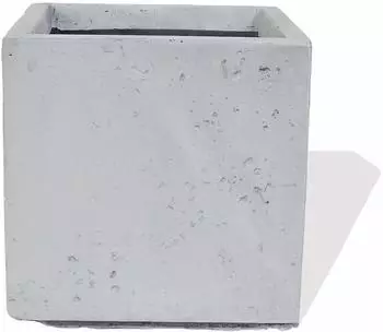 Köhko Blumenkübel Fiberglas quadratisch elfenbeinfarben 40x40x41cm (61005GE-040)