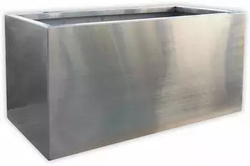 K&ouml;hko Viva Pflanztrog Edelstahl matt geb&uuml;rstet, eckig, 80x36x32cm