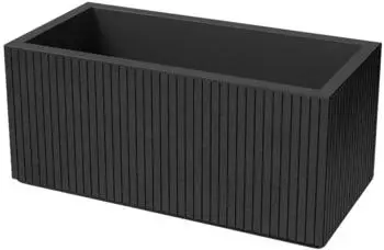 Prosperplast Coro Case Blumentopf 80x38x36cm, Keramik-Optik, charcoal (ZA6210)