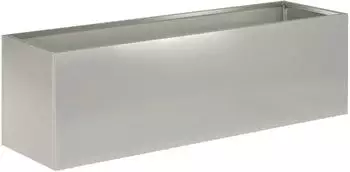 vidaXL Garten-Pflanzgef&auml;&szlig; Edelstahl silber 80x30x30cm