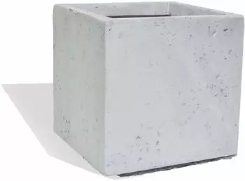 Köhko Blumenkübel aus Fiberglas, quadratisch, elfenbeinfarben, 53x53x51cm (61005GE-053)