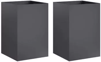 vidaXL Garten-Pflanzgef&auml;&szlig; anthrazit 50x50x75cm, 2er-Set