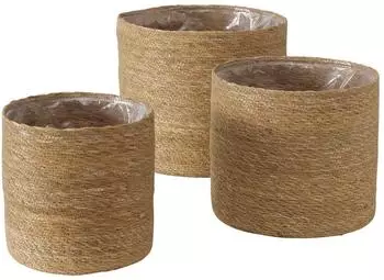Boltze Sophy &Uuml;bertopf Seegras, 3er-Set (27cm)