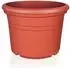 BigDean Blumentopf rund, Kunststoff, terrakotta, Ø25cm, 3er-Set