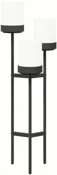 vidaXL Blumentreppe wei&szlig; 42x39,5x125cm PP und Stahl